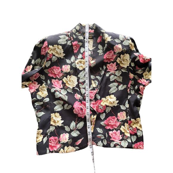 Vintage Toni Garment for CC Magic Floral 1 Button Blazer SzM - Picture 8 of 12